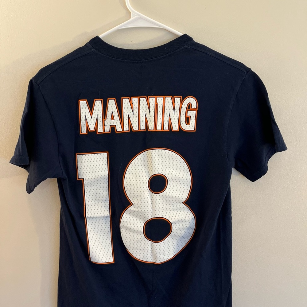NFL Denver Broncos Majestic Men’s Small Navy Blue Peyton Manning #18 Jersey Tee